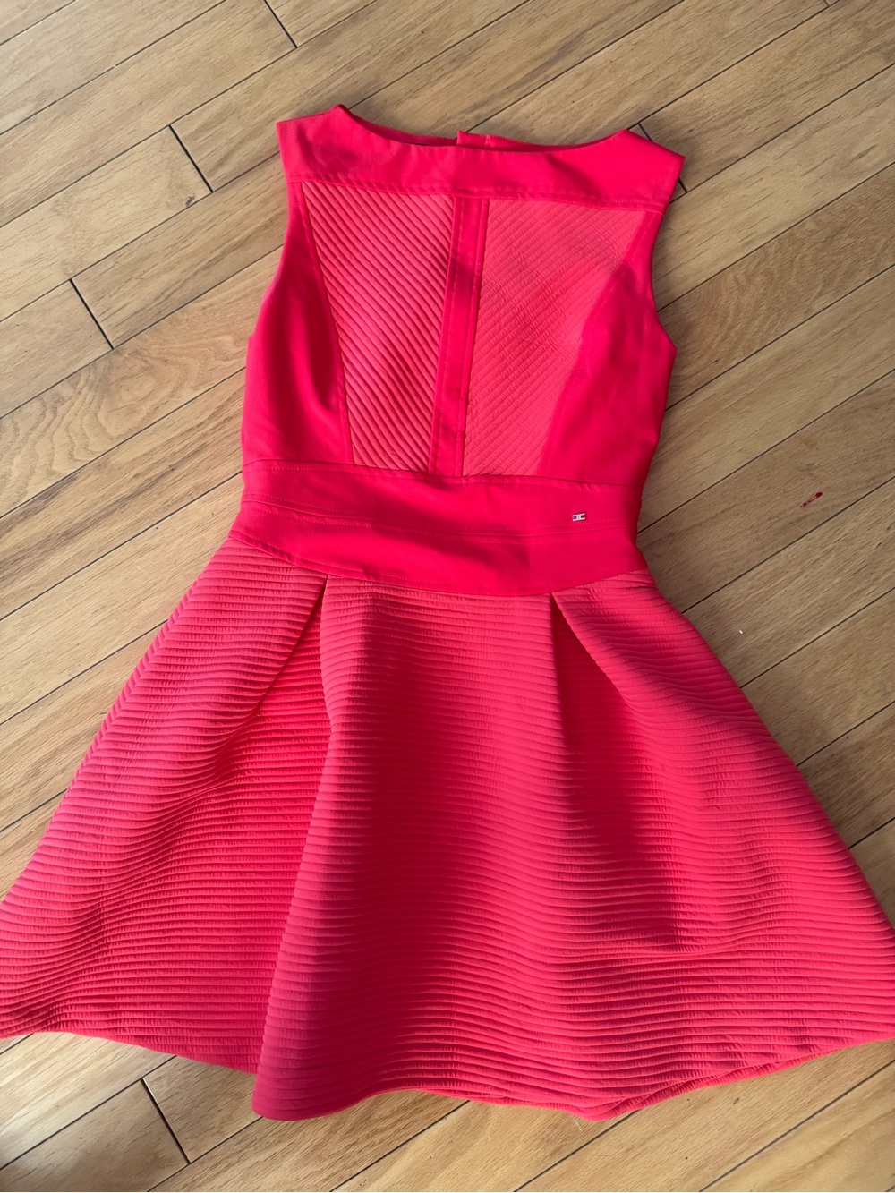 Bright Pink Fit-and-Flare Ribbed Dress Elizabetta Franchi